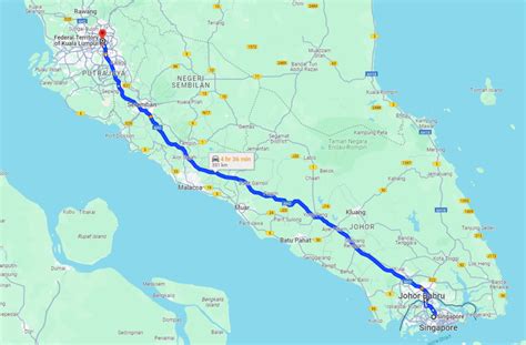 Singapore to Kuala Lumpur .